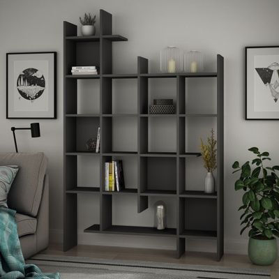 Manco Bookcase - Anthracite/Anthracite - 2 Years Warranty