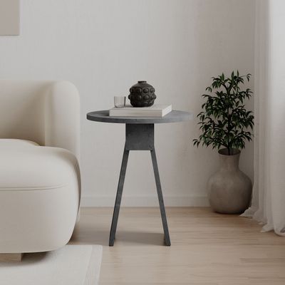 Mourah Chen Side Table - Retro Grey - 2 Years Warranty