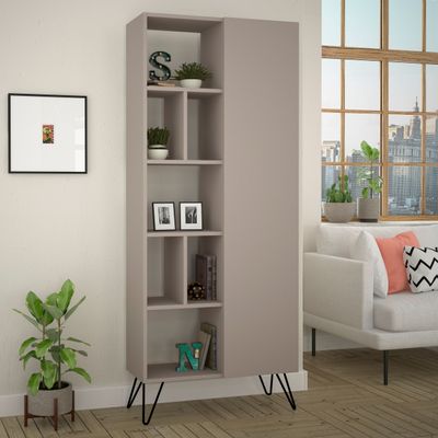 Mourah Jedda Bookcase - Light Mocha/Light Mocha - 2 Years Warranty