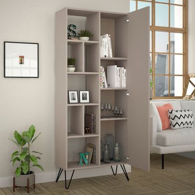 Mourah Jedda Bookcase - Light Mocha/Light Mocha - 2 Years Warranty