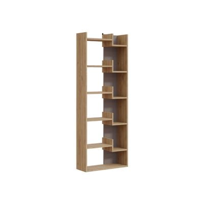 Mourah Oppa Bookcase - Oak/Light Mocha - 2 Years Warranty