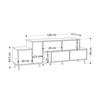 Mourah Hermes Tv Stand Up To 50 Inches With Starage - Hitit/Bendir - 2 Years Warranty