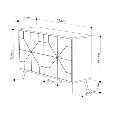 Mourah Dune Console - Carrara - 2 Years Warranty