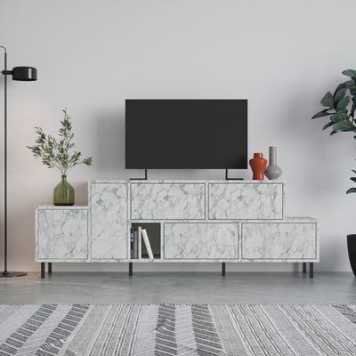 Mourah Hermes Tv Stand Up To 50 Inches With Starage - Carrara - 2 Years Warranty