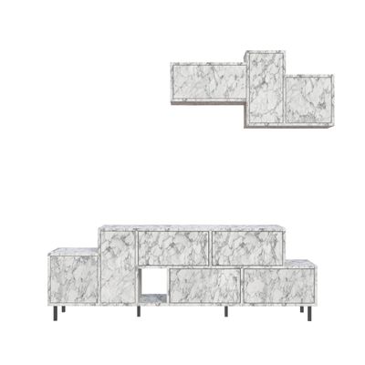 Mourah Hermes Tv Unit Up To 50 Inches With Starage - Carrara - 2 Years Warranty