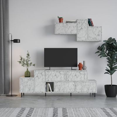 Mourah Hermes Tv Unit Up To 50 Inches With Starage - Carrara - 2 Years Warranty