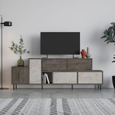 Hermes Tv Stand Up To 50 Inches With Starage - Dark Coffee/Lagina - 2 Years Warranty