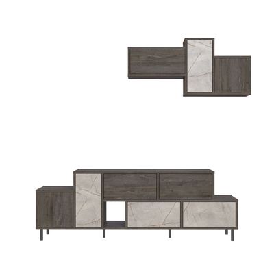 Mourah Hermes Tv Stand Up To 50 Inches With Starage - Dark Coffee/Lagina - 2 Years Warranty