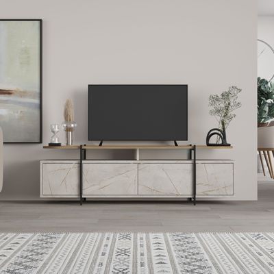 Mourah Hanley Tv Stand Up To 65 Inches With Storage - Lagina/ Hitit- 2 Years Warranty