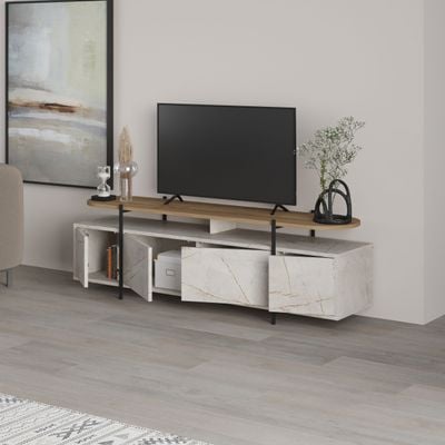 Mourah Hanley Tv Stand Up To 65 Inches With Storage - Lagina/ Hitit- 2 Years Warranty