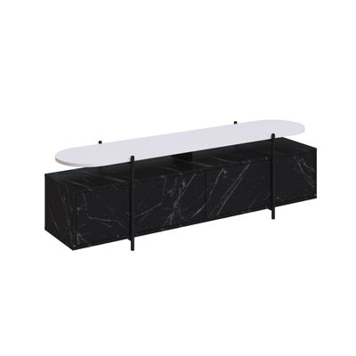 Mourah Hanley Tv Stand Up To 65 Inches With Storage - Bendir/ White- 2 Years Warranty