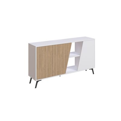 Mourah Fiona Console 150 Cm - White/Oak - 2 Years Warranty