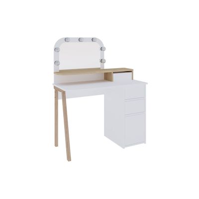 Mourah Avien Dressing Table - White/Oak - 2 Years Warranty