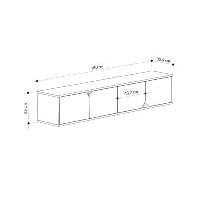 Mourah Spark Tv Stand Up To 70 Inches With Storage - Oak/White - 2 Years Warranty