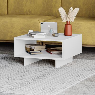 Mourah Hola Coffee Table White/White - 2 Years Warranty