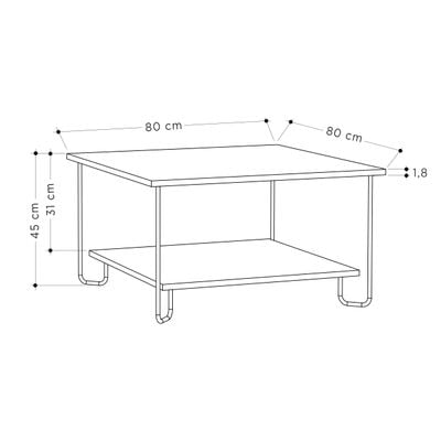 Mourah Marbo Coffee Table White/White - 2 Years Warranty