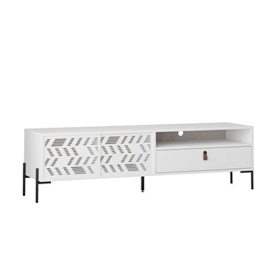 Mourah Dionysos Tv Stand Up To 70 Inches With Storage - White - 2 Years Warranty