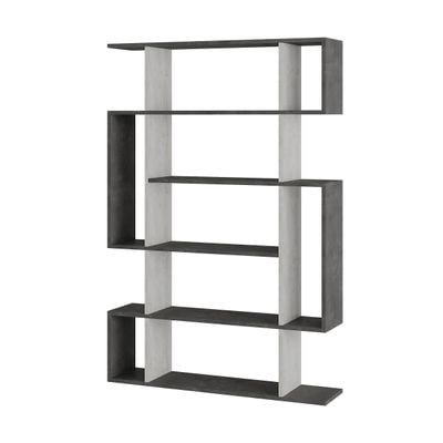 Mourah Mito Bookcase - Retro Grey/Ancient White - 2 Years Warranty