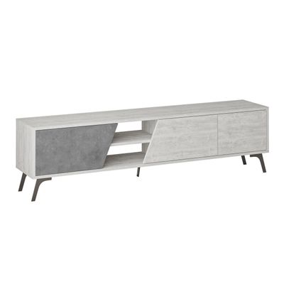 Mourah Fiona Tv Stand Up To 70 Inches- Ancient White/Retro Grey- 2 Years Warranty