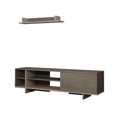 Mourah Stockton Tv Unit Up To 65 Inches - Retro Grey/Light Mocha- 2 Years Warranty