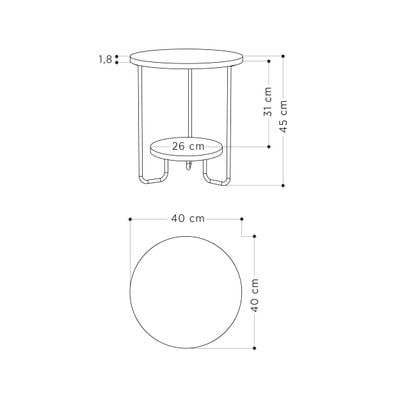 Mourah Corro Side Table Oak/Lotus - 2 Years Warranty