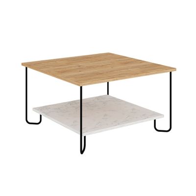 Mourah Marbo Coffee Table - Oak/Marmo - 2 Years Warranty