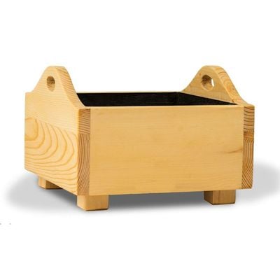 Treasure wooden planterbox -  22 cm x 22 cm x 12 cm, grow herbs on kitchen platform, Decorative Planters for Home, Garden and Office