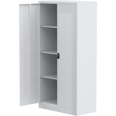 Mahmayi Modern OMSC Digital Cupboard with 3 Adjustable Shelves, Touch Screen Lock, Secure Storage White Ideal for Home, Office