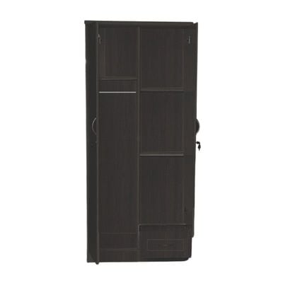 2 Door Wooden Wardrobe Cabinet Cupboard Engineered Wood Perfect Modern Stylish Heavy Duty With Mirror WENGE