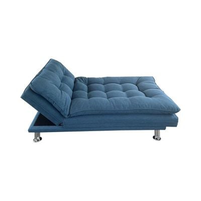 PUKKA Sofa Cum Bed I Sleeping Fabric Sofa I Three Seat Sofabed I Modern Design Living Room Sofa Color (BLue)