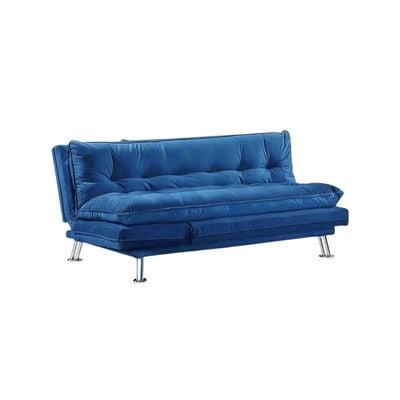 PUKKA Sofa Cum Bed I Sleeping Fabric Sofa I Three Seat Sofabed I Modern Design Living Room Sofa Color (BLue)