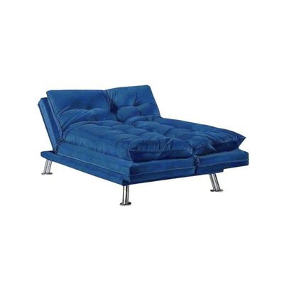 PUKKA Sofa Cum Bed I Sleeping Fabric Sofa I Three Seat Sofabed I Modern Design Living Room Sofa Color (BLue)