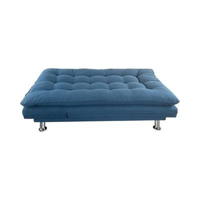 PUKKA Sofa Cum Bed I Sleeping Fabric Sofa I Three Seat Sofabed I Modern Design Living Room Sofa Color (BLue)