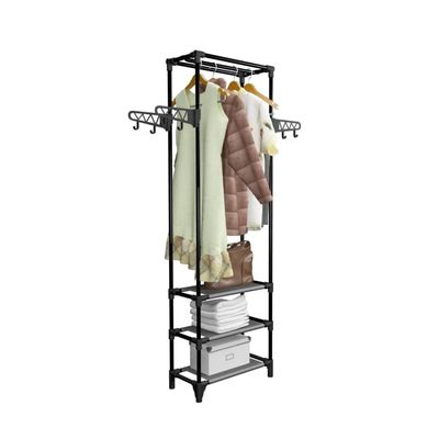 vidaXL Clothes Rack Steel and Non-woven Fabric 55x28.5x175 cm Black