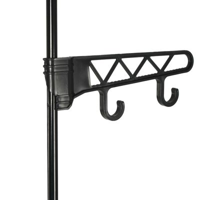 vidaXL Clothes Rack Steel and Non-woven Fabric 55x28.5x175 cm Black