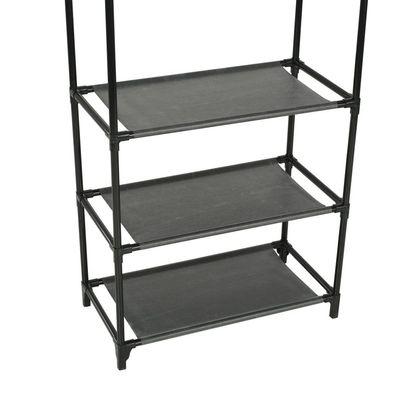 vidaXL Clothes Rack Steel and Non-woven Fabric 55x28.5x175 cm Black