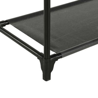 vidaXL Clothes Rack Steel and Non-woven Fabric 55x28.5x175 cm Black