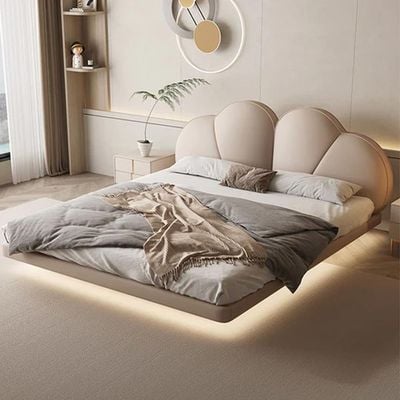 Danon Upholstered BedQueen 160 x 200 in Beige Color