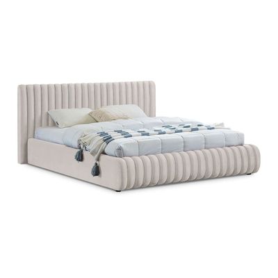 Nico Velvet Bed Single 100 x 200 in Cream Color