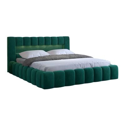 Mercy Upholstered Bed QueenW 160 x 200 in Green Color