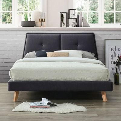 Gaillard Upholstered Platform Bed Medium 120 x 200 in Black Color