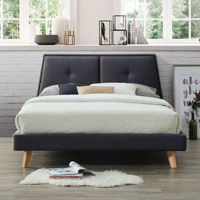 Gaillard Upholstered Platform Bed Queen 160 x 200 in Black Color