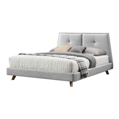 Gaillard Upholstered Platform Bed Single 100 x 200 in Grey Color