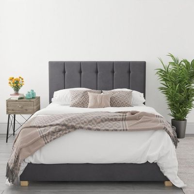Aspire Upholstered BedKing 180 x 200 in Grey Color