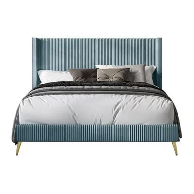 Chester Upholstered Platform Bed Single 100 x 200 in TeaColor