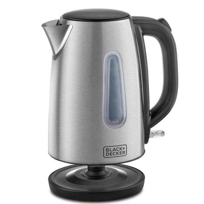 Black+Decker 1.7 Litre Concealed Coil Stainless Steel Kettle, Silver - Jc450-B5