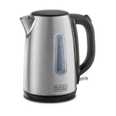 Black+Decker 1.7 Litre Concealed Coil Stainless Steel Kettle, Silver - Jc450-B5
