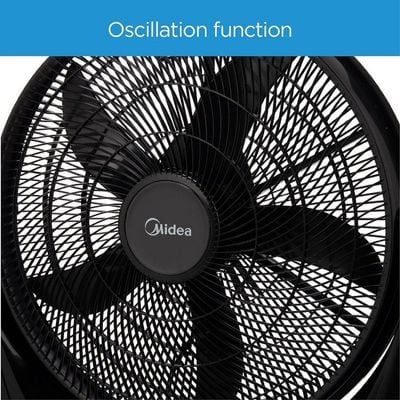 Midea 50W Powerful 5 Leaf Heavy Duty Box Fan with 3 Energy Efficient Speed Settings, Compact Design-Lightweight-Strong Air Flow, Table Fan for Home, Kids Room & Office, FB5017H