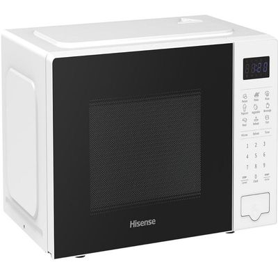Hisense 20L Microwave Oven, Preset Cooking Menus, 11-levels of Power, 360° Turntable, Time & Weight Defrost, LED Display, Optional Ceramic Cavity,H20MOWS4