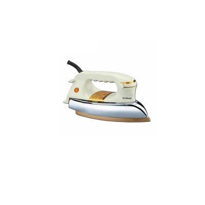 KHIND Electric Dry Iron, 1200W, 2.0kg Heavy Weight, Ceramic Coating, Automatic Thermostat Cut-Off, Suitable for All Cloth Types - EI303 Off White